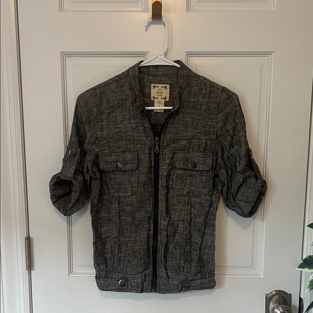 Edge Women's Charcoal Lightweight Shirt Jacket